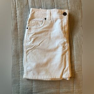 White Mini Corduroy Skirt